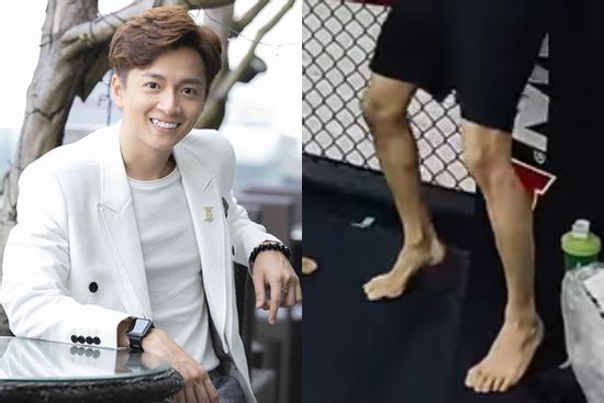 Không hiểu Ngô Kiến Huy giảm cân kiểu gì mà đôi chân ngày càng giống 'củi khô'