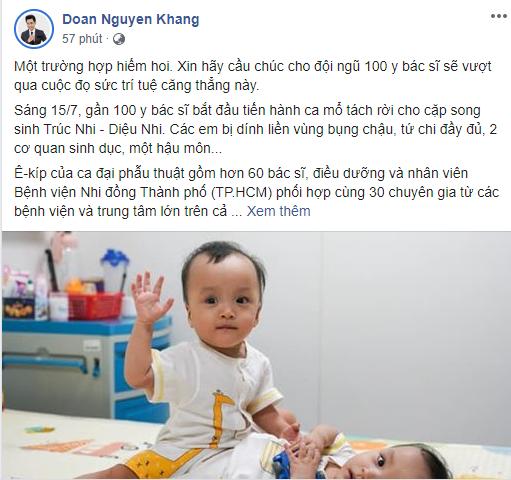 Sao Việt nín thở - vỡ òa khi 2 bé gái song sinh thực hiện ca mổ tách thành công-13