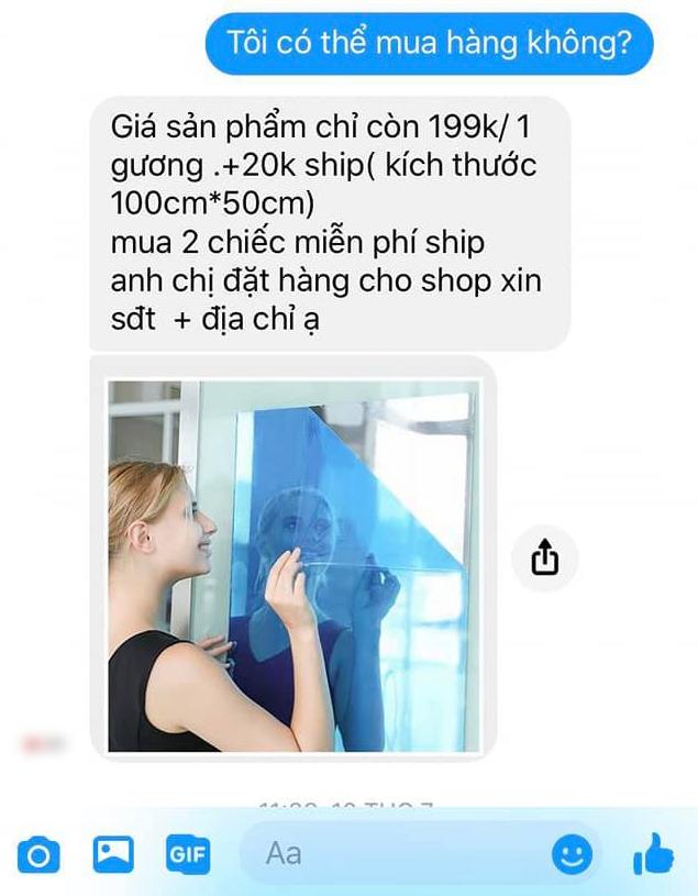 Mua hàng qua mạng được quảng cáo như rót mật, cô gái háo hức mang chiếc gương dán tường về nhà và kết quả-1