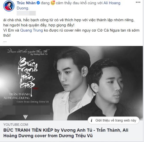 Trúc Nhân gây xôn xao khi chia sẻ Cờ cá ngựa có thể tan rã, mâu thuẫn bắt nguồn từ Trấn Thành và Ali Hoàng Dương?-2