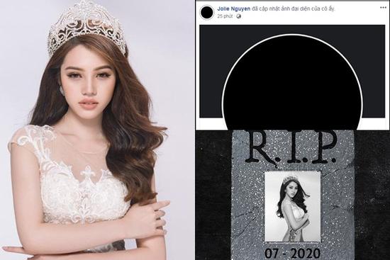 Jolie Nguyễn đổi avatar đen, tự 'R.I.P' chính mình, có ý định tự tử
