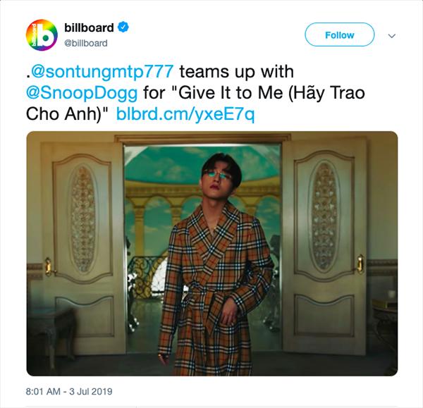 Sơn Tùng MTP trở thành nghệ sĩ Việt Nam đầu tiên ghi tên mình vào Billboard Social 50-2