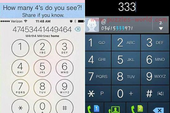 Trong hình này có bao nhiêu số 4, đố bạn tìm được?