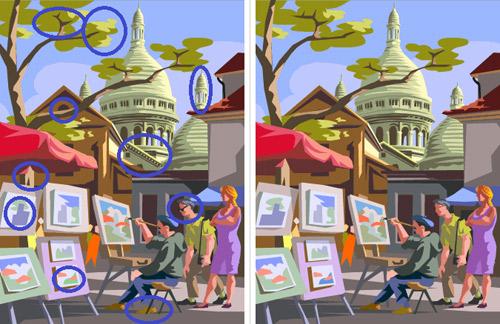 Có 10 điểm khác biệt trong 2 bức tranh này, nếu bạn tìm được thì bạn đúng là cao thủ-2