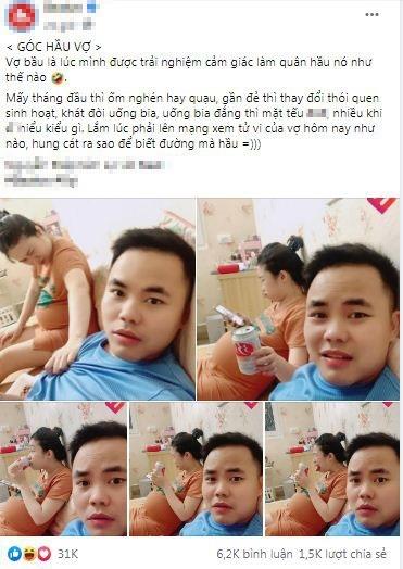 Sợ vợ bầu nổi quạu, anh chồng hầu vợ uống bia, xem tử vi để biết tính cách vợ khiến hội chị em cười khoái trá-4