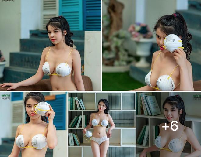 Phẫn nộ nghệ sĩ lấy khẩu trang làm bikini, áo bra phản cảm giữa tâm dịch Covid-19-7