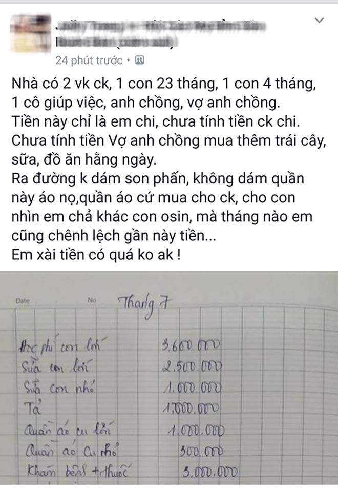 Mẹ trẻ tiêu 162 triệu/tháng cho gia đình 3 người, nhìn bảng thống kê mà vã mồ hôi-2