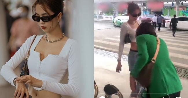 Trang Trần hồn nhiên check eo Ngọc Trinh ngay chốn công cộng-2