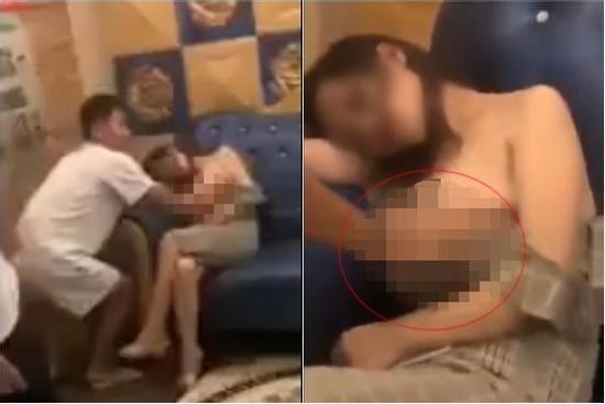 Dân mạng truy tìm gã đàn ông biến thái sàm sỡ ngực cô gái đang bất tỉnh trên sofa