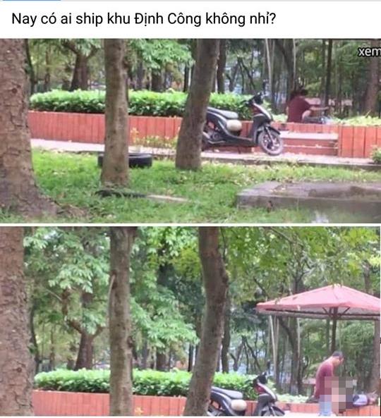 Đôi nam nữ thản nhiên mây mưa giữa ban ngày trong công viên Định Công - Hà Nội-2