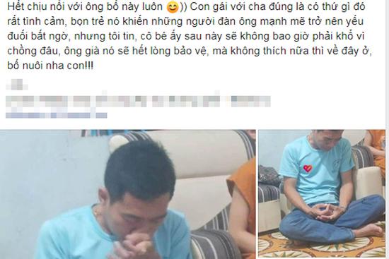 Ông bố dễ thương nhất MXH: Lỡ  tay 'uýnh' con gái mà ngồi khóc tu tu cả buổi