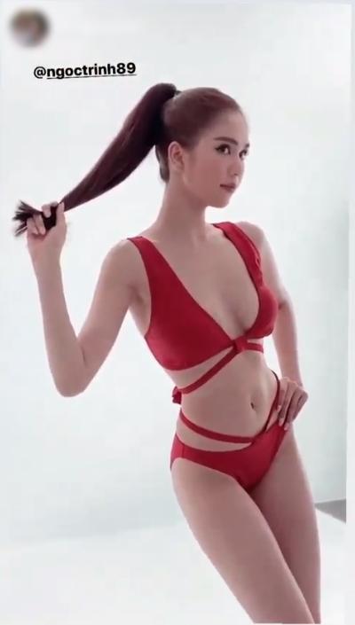 Ngọc Trinh phong độ ra đi: gầy đét mo cau nhưng mặc bikini vẫn lộ ngấn mỡ-1