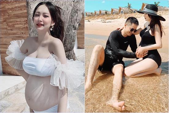 Nhan sắc bầu bí 'cân' đẹp mọi dáng bikini của em họ Hương Tràm