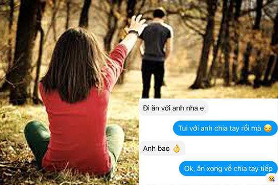 Dù đã chia tay nhưng khi được bạn trai rủ đi ăn, cô nàng có phản ứng cười ngất