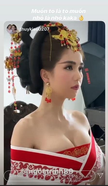 Vòng 1 lại phồng như quả bóng, Ngọc Trinh tuyên bố: Muốn to là to, muốn nhỏ là nhỏ-2