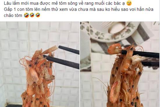 Món 'tôm đoàn kết' chỉ cần một gắp hết luôn cả chảo khiến 'hội ghét bếp' thán phục