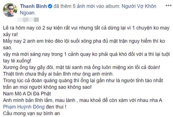 Huỳnh Đông gặp tai nạn gãy xương ống tay khi quay phim-1