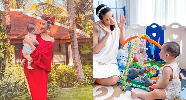 Quý tử nhà Lan Khuê lớn nhanh như thổi, gương mặt giống hệt bố-2