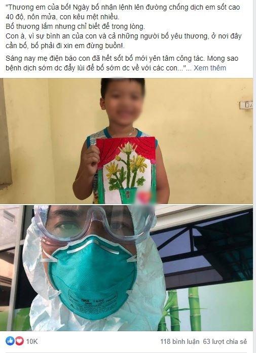 Câu chuyện bác sĩ BV Bạch Mai vào Đà Nẵng chống Covid-19 khi con đang ốm hút 10k like-1