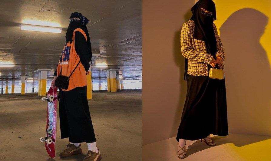 Penney cũng không ngại hòa mình vào bộ môn trượt ván. Để thể hiện cá tính đúng chất đường phố, cô diện áo bóng rổ tông vàng nổi bật. Cô đeo thêm khăn trùm đầu ton-sur-ton với họa tiết trên áo để tạo điểm nhấn cho vẻ ngoài và thể hiện độ bám trend của mình. Áo khoác chất liệu tweed - xu hướng được lăng xê nhiệt tình trong năm nay - cũng không thể "trượt" khỏi danh sách những món đồ cần có của Penney. Ảnh: @penneyyproud.