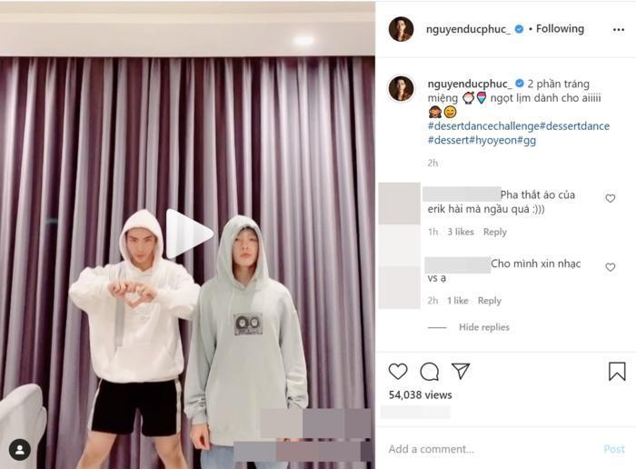 Đức Phúc và Erik cover vũ đạo Dessert (DJ Hyo), Vietsub luôn tên bài hát khiến fan cạn lời-3