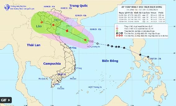 Áp thấp nhiệt đới có thể mạnh lên thành bão đổ bộ phía Nam đồng bằng Bắc Bộ và Thanh Hóa, gây mưa lớn-1
