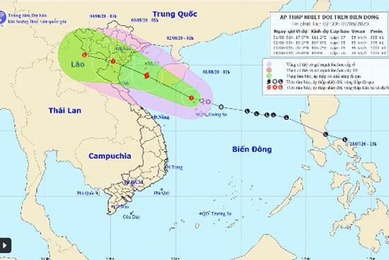 Áp thấp nhiệt đới có thể mạnh lên thành bão đổ bộ phía Nam đồng bằng Bắc Bộ và Thanh Hóa, gây mưa lớn