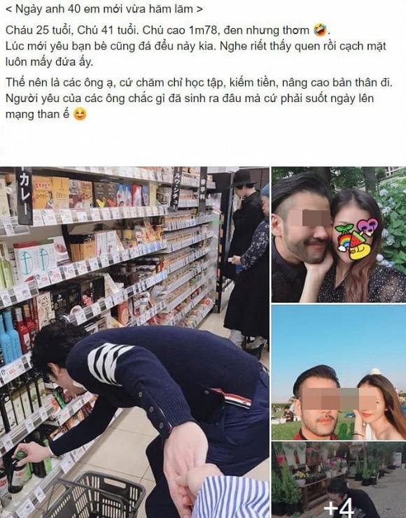 Khoe tình yêu với ông chú hơn 16 tuổi, cô gái bị dân mạng mắng sấp mặt-1