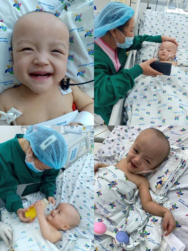 Chị em Trúc Nhi - Diệu Nhi tươi cười xem điện thoại, tự cầm bình sữa uống hết-1