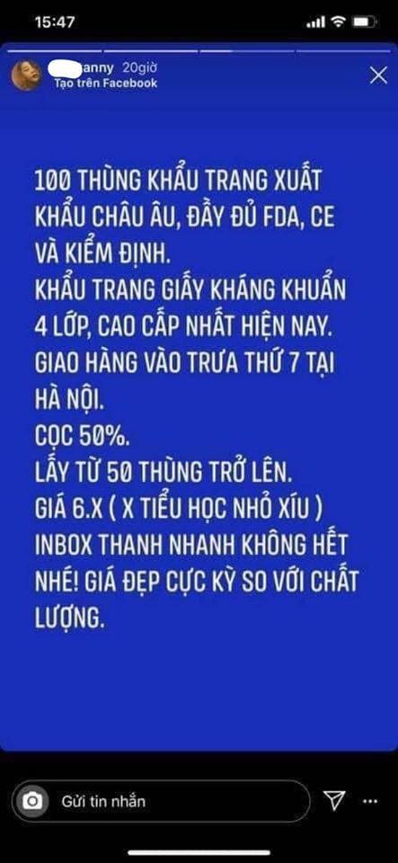 Nhà văn Gào bị chỉ trích vì bán khẩu trang giá tăng phi mã giữa đại dịch-4