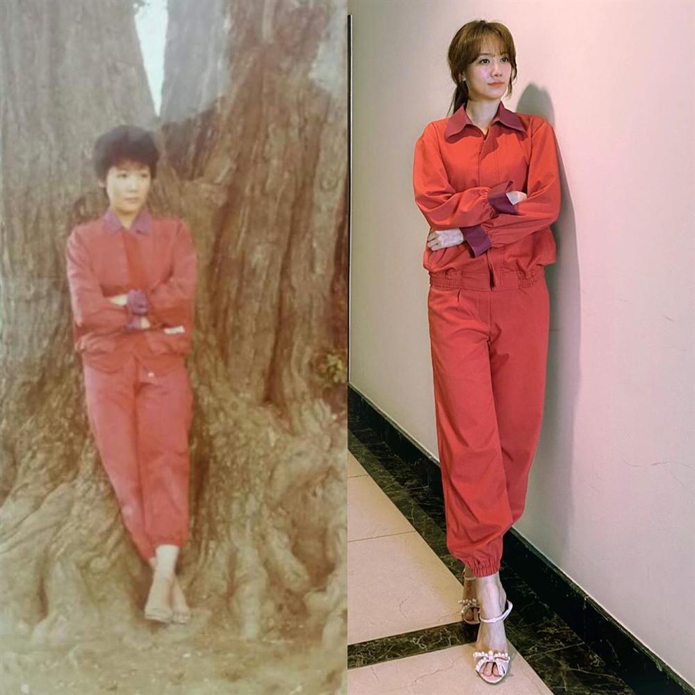 Hari Won gây sốt với hình ảnh lên đồ và tạo dáng giống hệt mẹ-1