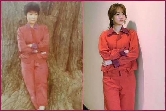 Hari Won gây sốt với hình ảnh lên đồ và tạo dáng giống hệt mẹ