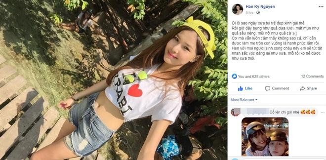 Kỳ Hân lộ mặt chi chít mụn, xuống sắc khi bầu lần hai-1