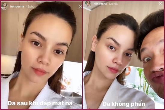 Hà Hồ để lộ mặt mộc cuối thai kỳ, Kim Lý dọa chiếm spotlight của mẹ bầu