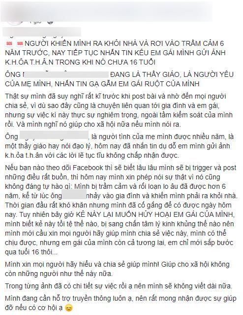Con trai tố người tình của mẹ nhắn tin tục tĩu, gạ tình em gái chưa đủ 16 tuổi-1