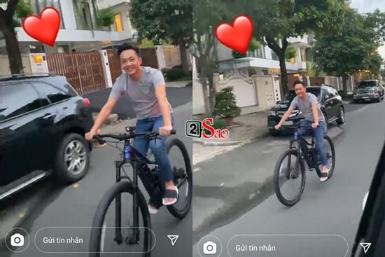 Đàm Thu Trang vi vu xế hộp 8 tỷ, Cường Đô La đạp xe lẽo đẽo theo sau