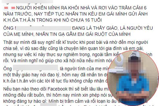 Thầy giáo bị tố gạ gẫm con gái 16 tuổi của nhân tình 'cảnh cáo' người tung tin
