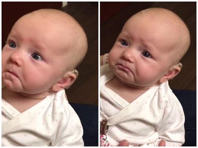 Bé gái sơ sinh khiếm thính mếu khóc khi lần đầu nghe giọng mẹ gây bão MXH giờ ra sao?-1