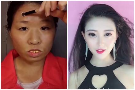 Cô gái mặt mụn, 2 nọng bỗng chốc xinh như hot girl nhờ make-up