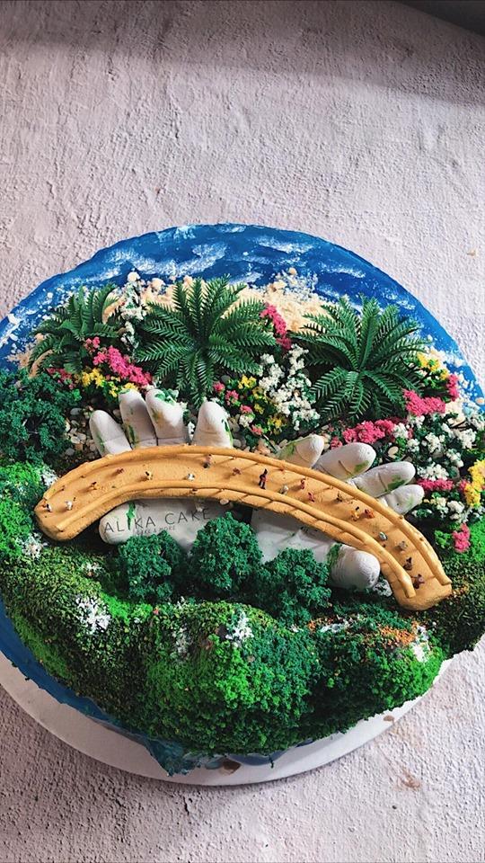 9X tự làm bánh kem đại dương biểu tượng cầu Vàng cổ vũ tinh thần người Đà Nẵng chống dịch-5