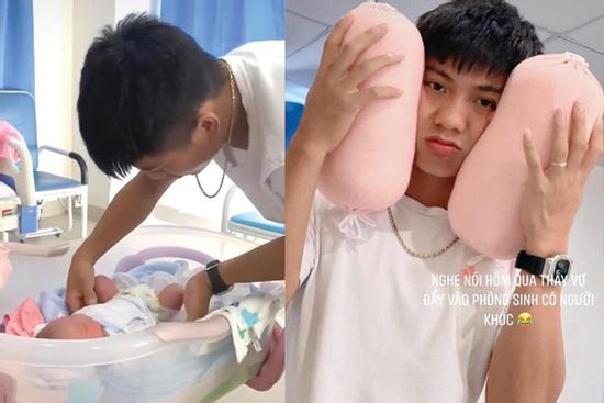 Tan chảy loạt khoảnh khắc Phan Văn Đức trổ tài chăm con gái mới chào đời