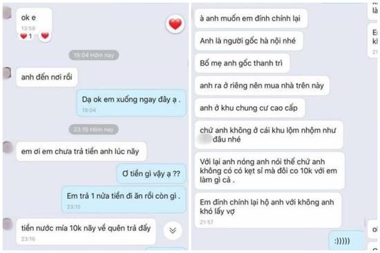 Thanh niên 12 giờ đêm đòi cô gái trả 10 nghìn tiền nước mía sau buổi hẹn hò tiếp tục 'gây bão' khi đòi được đính chính