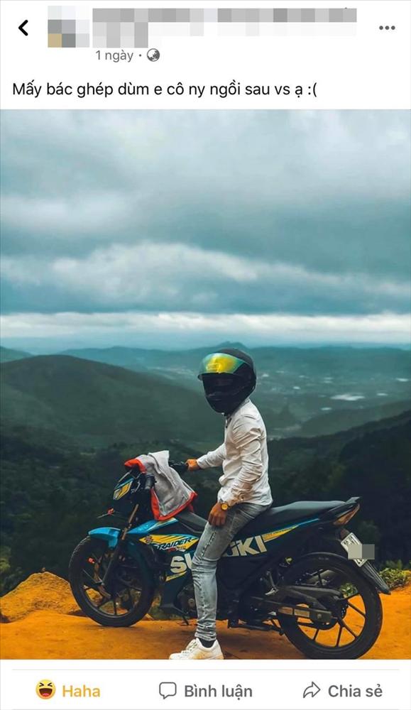 Ế lâu ngày, thanh niên nhờ 500 anh em mạng ghép hình bạn gái ngồi sau xe, cái kết cười sái quai hàm-1