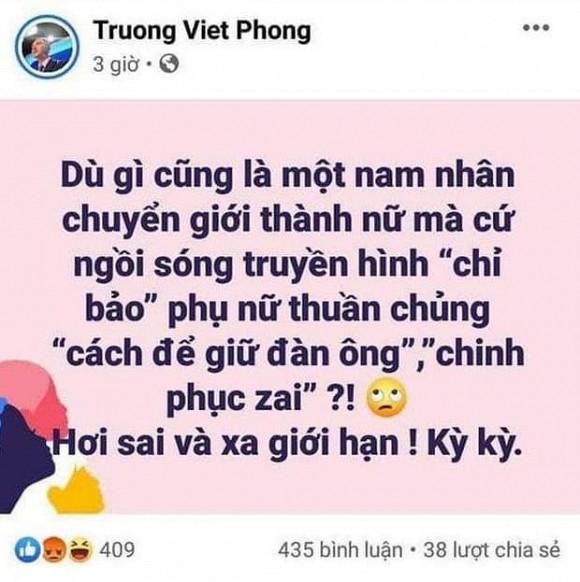 MC VTV cà khịa Hương Giang: Nam chuyển giới thành nữ dạy phụ nữ giữ đàn ông thì hơi sai-2