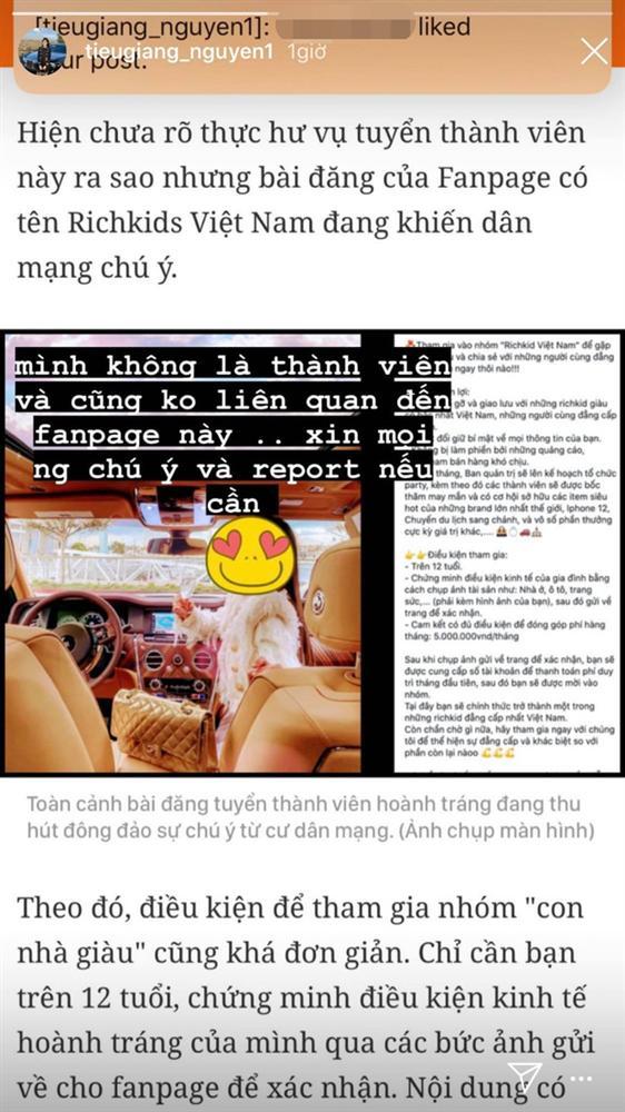 Chị cả rich kids Việt phủ nhận nhúng tay vụ đăng tuyển member điều kiện shock-3