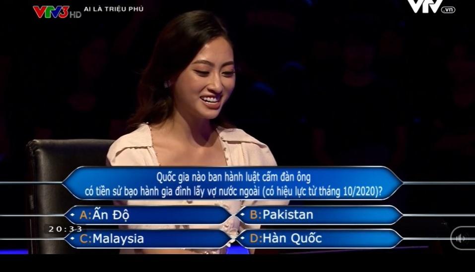 Hoa hậu Lương Thùy Linh xuất sắc giành 22 triệu đồng tại Ai Là Triệu Phú-1