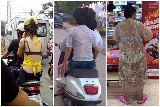 Những cô gái khoe nội y dưới manh áo mỏng lại còn quên 'cài dây an toàn'