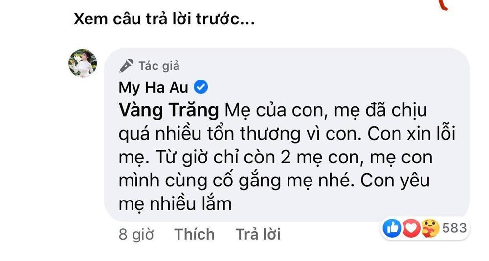Phản ứng của Âu Hà My sau 1 đêm tố chồng ngoại tình: Con xin lỗi mẹ-5