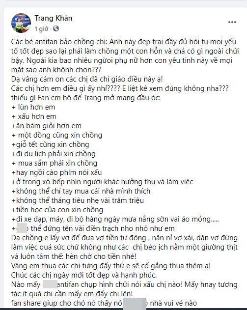 Bị chê không xứng với chồng Việt kiều, Trang Trần gạch 14 đầu dòng chát chúa đáp trả-1