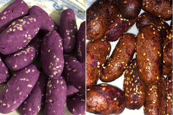 Bánh khoai môn rán chỉn chu từ khâu chuẩn bị mà sao ra sản phẩm lại hết hồn?